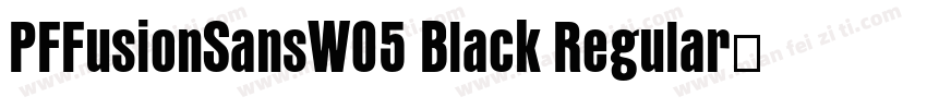 PFFusionSansW05 Black Regular字体转换